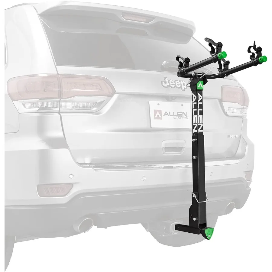 Sports Deluxe Locking Quick Release 2Bike Carrier for 2 in. and 1 1 4 in. Hitch Black Secure and Convenient Bike Transport Solu