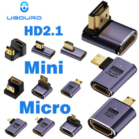 HDMI-compatible Cable Adapter mini micro hdmi to HDMI 2.1 Converter 48Gpbs 8K60HZ 4K120HZ for HDTV Projector PS4 PS5 Laptop PC