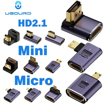 HDMI-compatibele kabeladapter mini micro hdmi naar HDMI 2.1 converter 48Gpbs 8K60HZ 4K120HZ voor HDTV-projector PS4 PS5 laptop pc