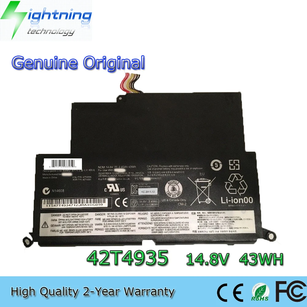 

New Genuine Original 42T4935 14.8V 43Wh Laptop Battery for Lenovo Thinkpad Edge E220S S220 42T4932 42T4933 42T4934 42T4976