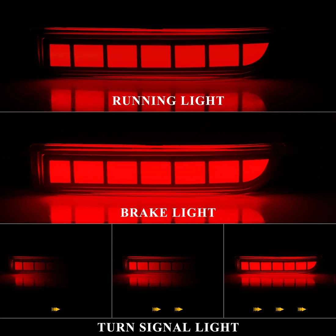 LED Rear Bumper Reflector Lights For Toyota RAV4 2006 2007 2008 2009 2010 2011 2012 For PREVIA Alphard 2010-2012 Brake Light 12V view 3