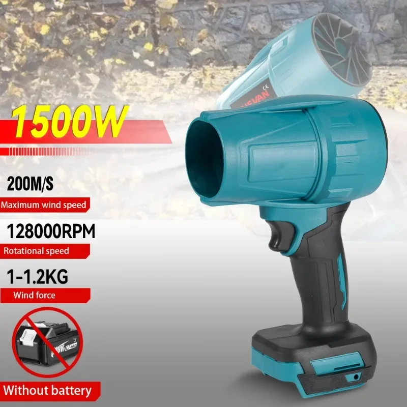 

2000W Brushless Electric Turbo Blower Jet Fan 200M/S Handheld Air Blower Violent Blowing Tool for Makita 18V Battery