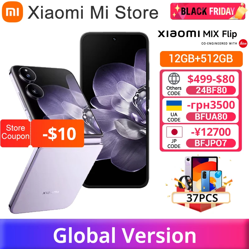 Global Version Xiaomi MIX Flip Foldable Snapdragon 8 Gen 3 Leica 50MP Camera 67 W Hyper Charger 12GB 512GB  6.86