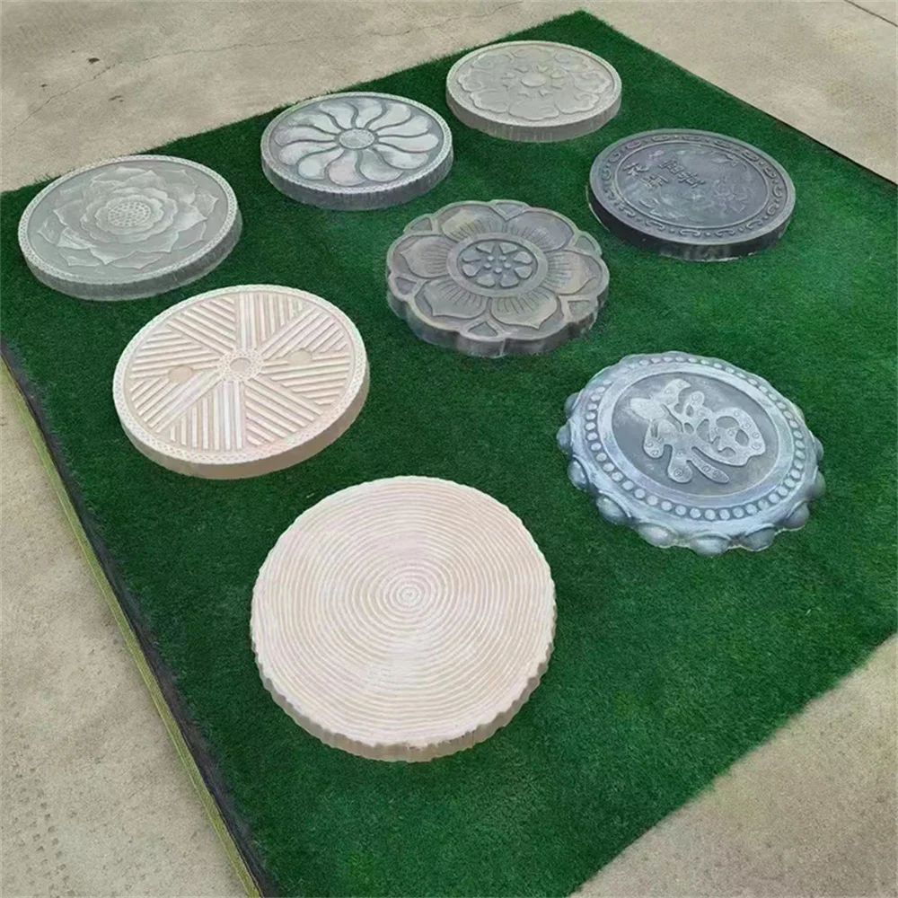 Imagem -02 - Anti-slip Mold para Outdoor Park Pavimentação Imitação Tijolo Pedra Abrasivo Árvore Stump Cimento Stepping Grinding Disc Garden Mold