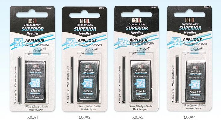 1 bolsa hecha en Japón Regal 500a Sharps aguja de coser profesional súper suave. Bordado de costura importado