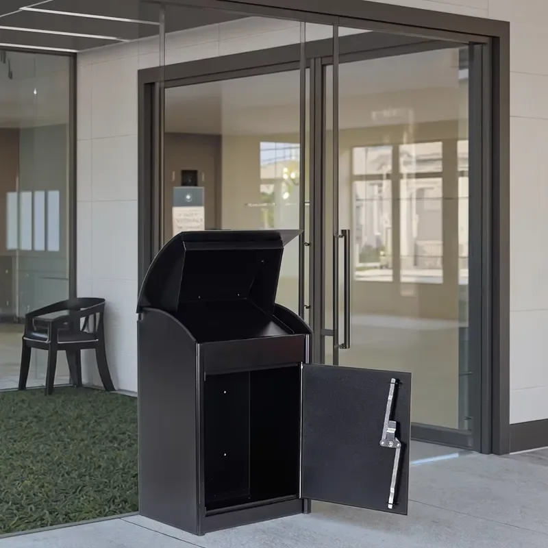 Wall Mounted Metal Mailbox Large Outdoor Rainproof Anti Theft Lock Cabinet For Letters Newspapers Secure Storage Box