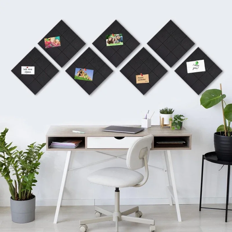 1/2/4PCS Nine Grid Felt Message Board Office Decoration Bulletin Board Notepad Home Photo Display Board Wall Decoration