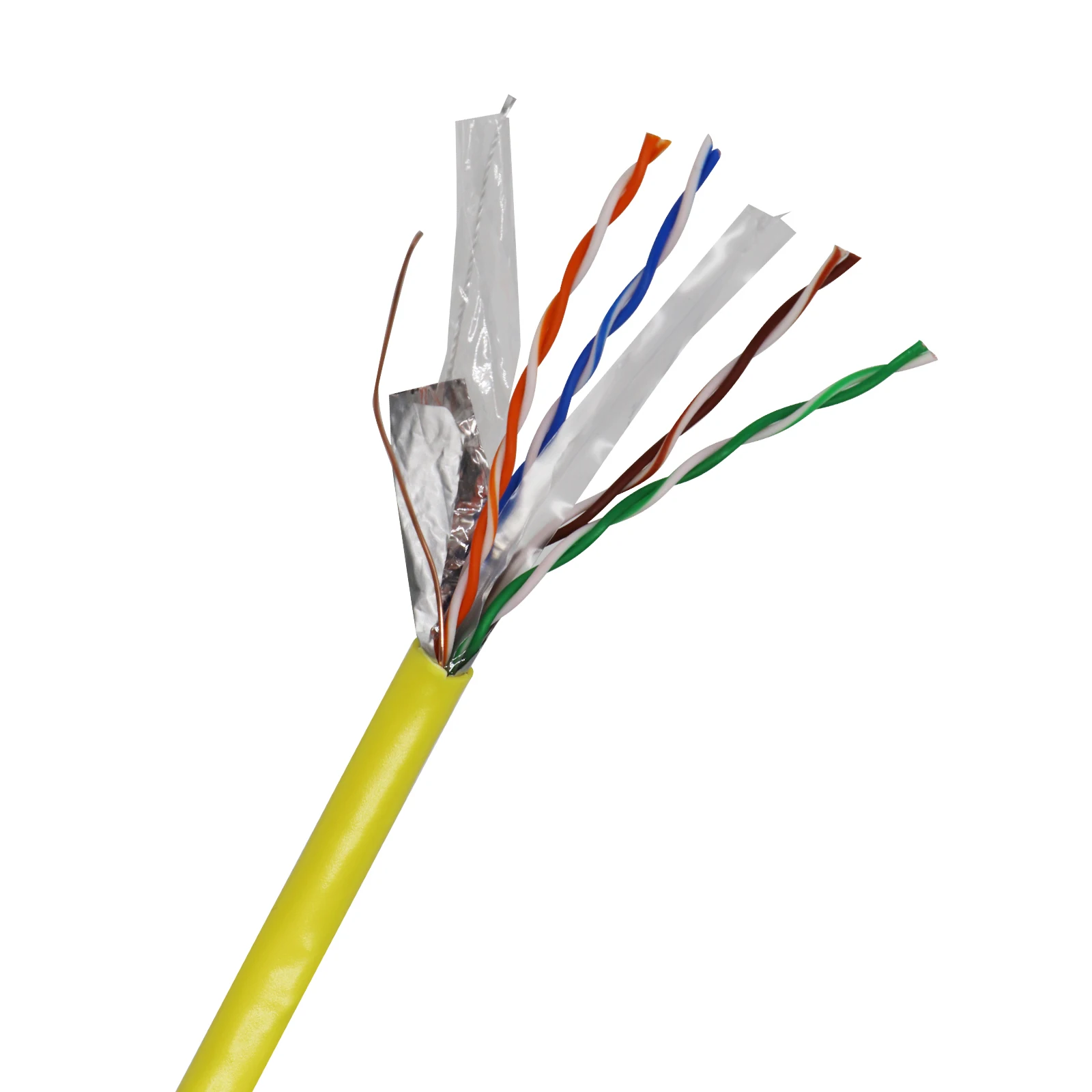 100m Reel F/UTP FTP Cat6a Network Cable 500MHz 100% Copper Conductor PVC LSZH PE Shielded RJ45 Cat6 Cable