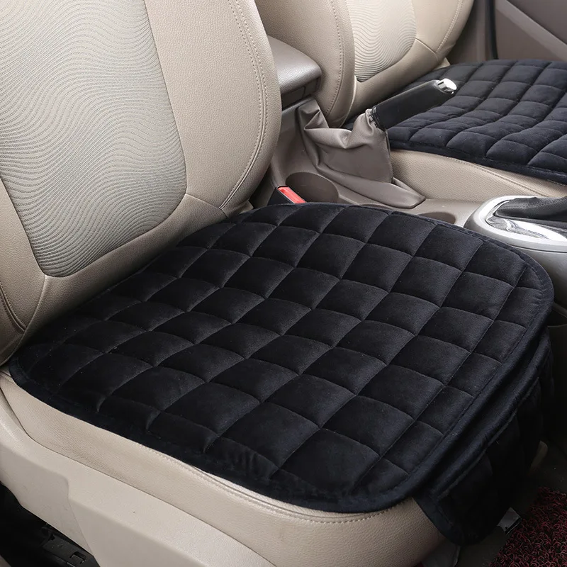 2pcs Car Seat Covers Plush Car Seat Cushion for All Seasons, Non-slip and Free of Binding  Protector Mats Car Accessories