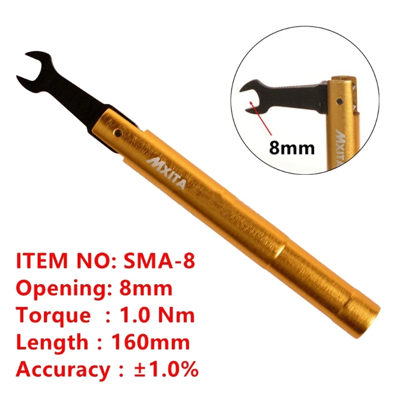 Sma Torque Wrench Rf Connector Opening Electrommunication Coax Adapter Convertor Straight Goldplated Spanner 6.5/8/20mm