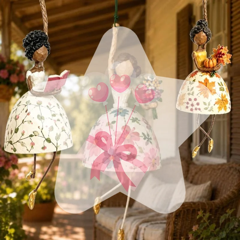 Hand Painted Ballerina Lady Figurine With Dangling Legs Whimsical Dancing Lady Hanging Ornament Vintage Women's Shaped Decor