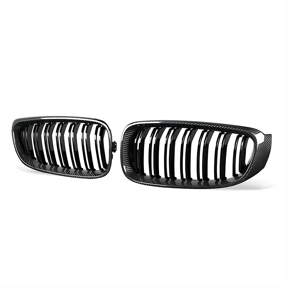 Dry Carbon Fiber Grill Front Bumper Double Slat Kidney M Style Grille For 12-20 BMW 3 Series F34 Gran Turismo GT 330i 335i 340i