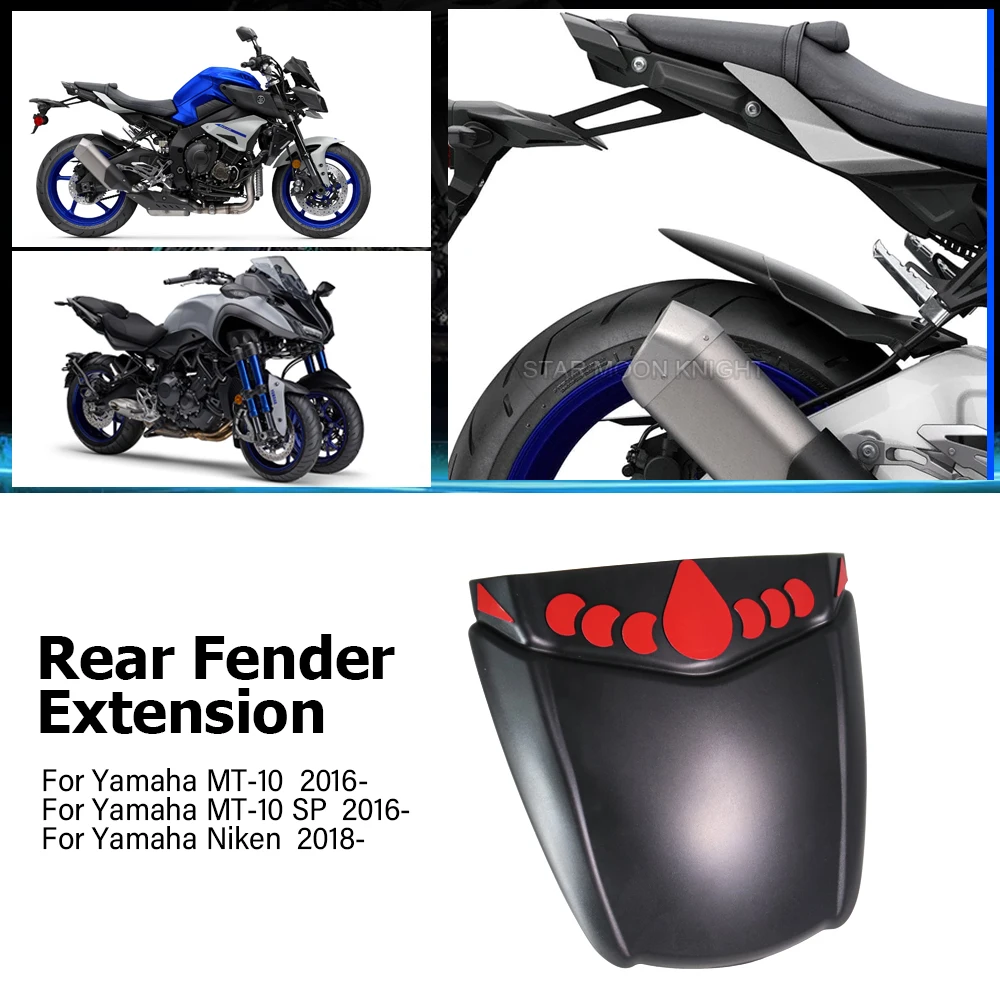 

Rear Fender Mudguard Extender For Yamaha MT-10 MT 10 MT10 SP 2016-2023 Niken 2018-2023 Motorcycle Accessories Hugger Extension