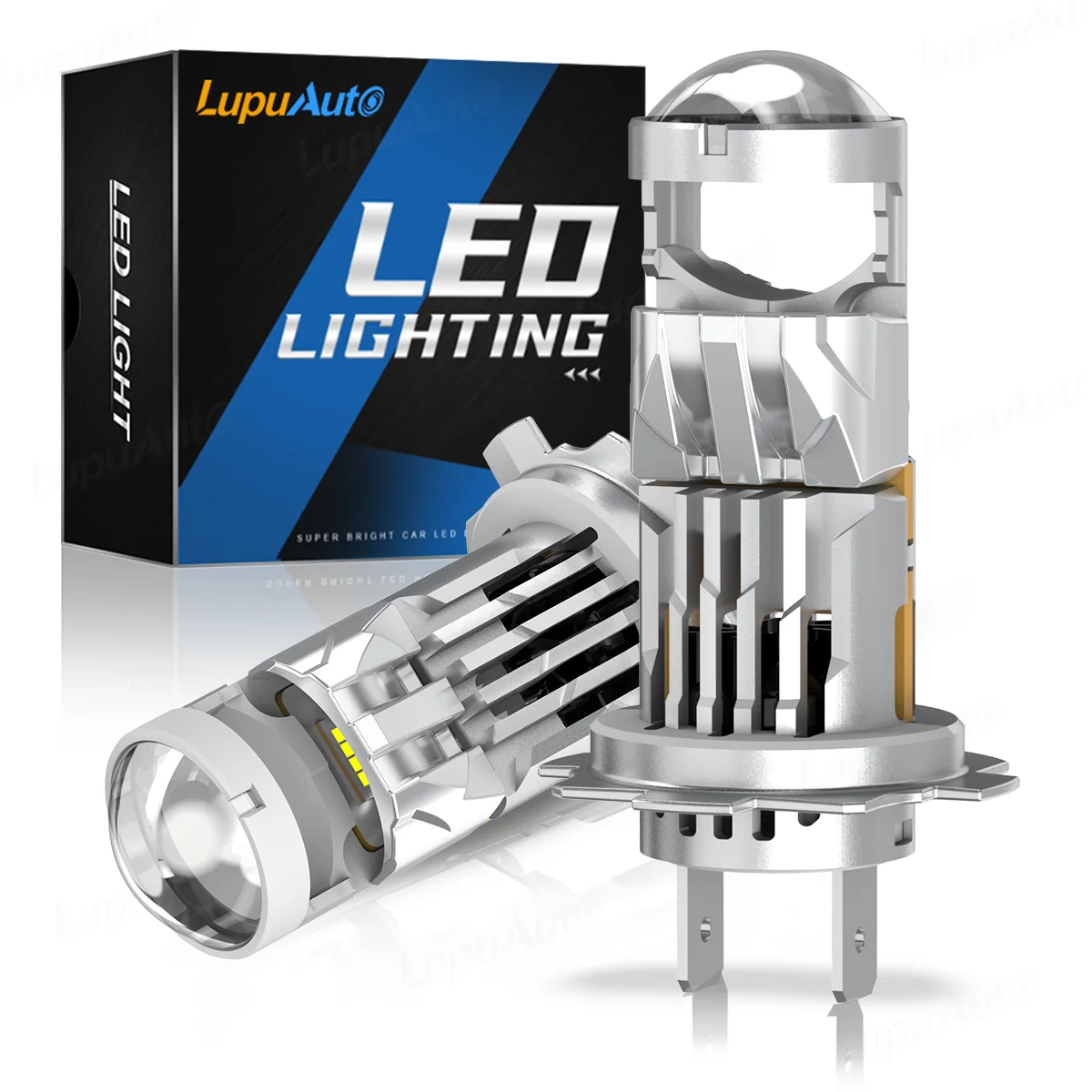 

2 шт. H7 светодиодные фары, линзы для проектора, LHD, мини-автомобильные фары, лампы 12 В 24 В, Canbus Plug and Play, авто лампа 6500K