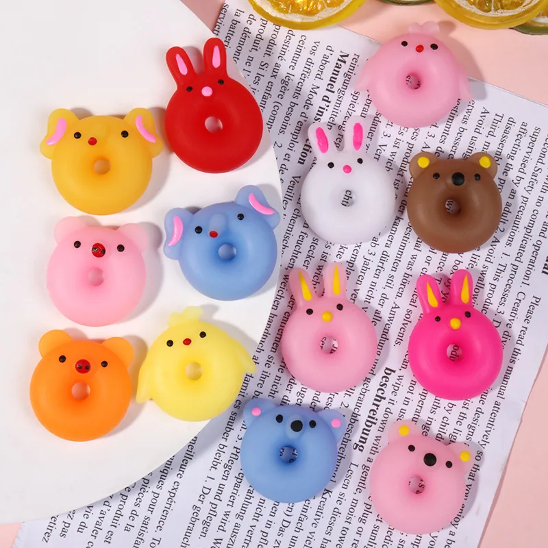 5 uds nuevo Animal PEQUEÑO Donut pellizco juguetes conejito de dibujos animados suave Mochi apretar ventilación alivio del estrés niños regalos Twister huevo juguete