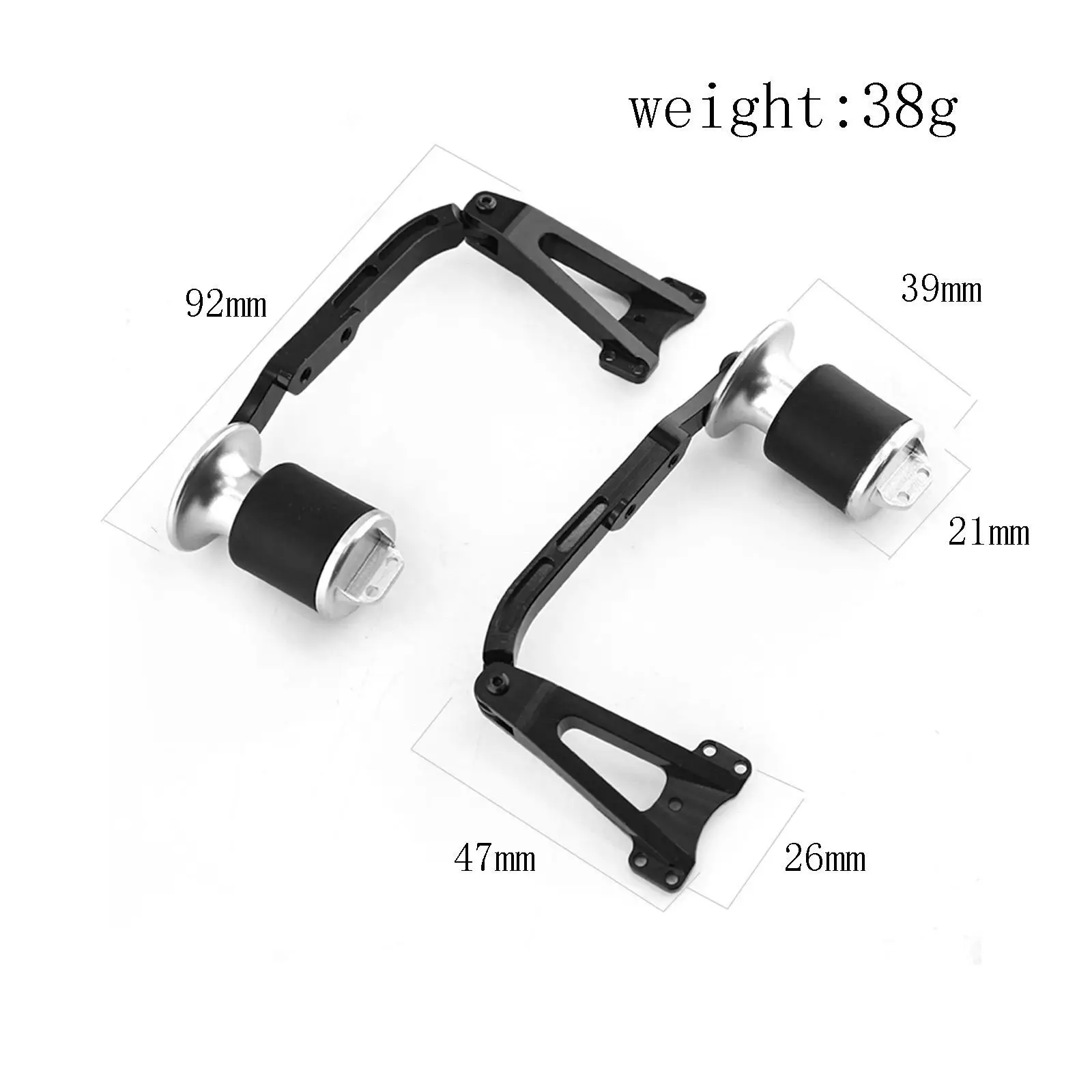 Suspension de simulation durable pour véhicules RC, voiture de loisirs, échelle 1:14, 2x