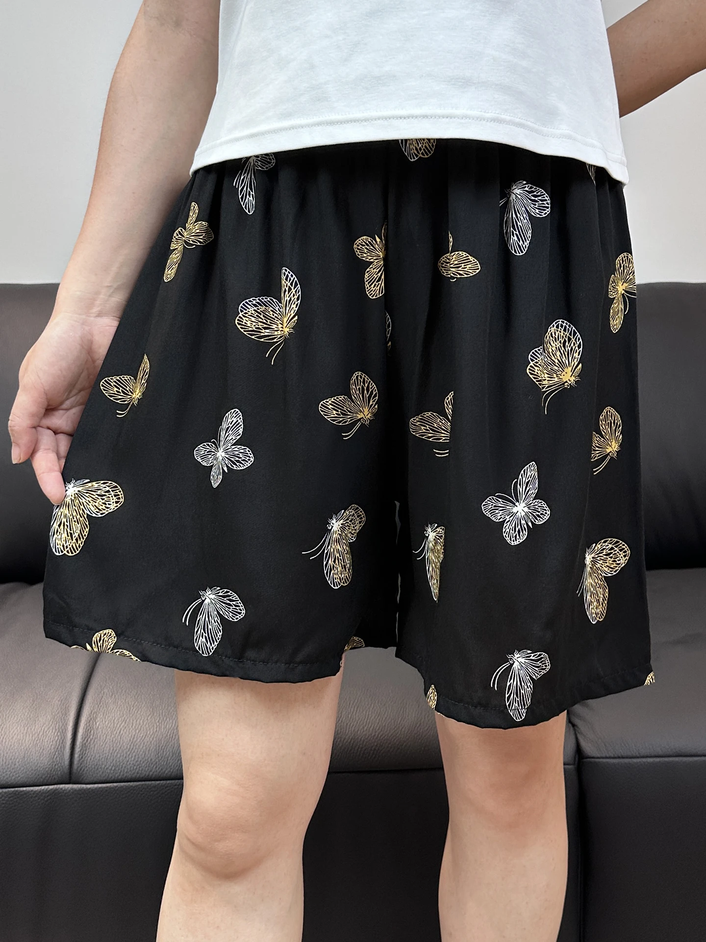 Pantaloni estivi da donna Sp ort orts Cool Sensation Cotone artificiale Sottile Casual di grandi dimensioni Cotone sciolto Seta può indossare...