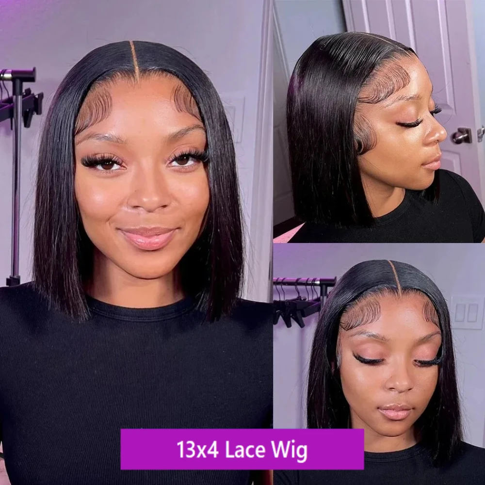 วิกผมบ๊อบสั้นตรง ความหนาแน่น 2 - Glueless Wear And Go Human Hair Wig บทวิจารณ์และราคา