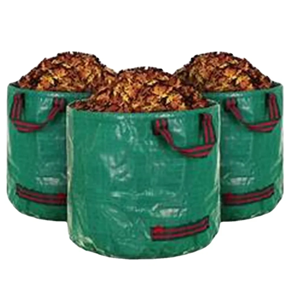 Outside Leaf Trash Bags 120L Reusable Collapsible/Pop Up Waterproof Recycle Garden Waste Leaf Bag