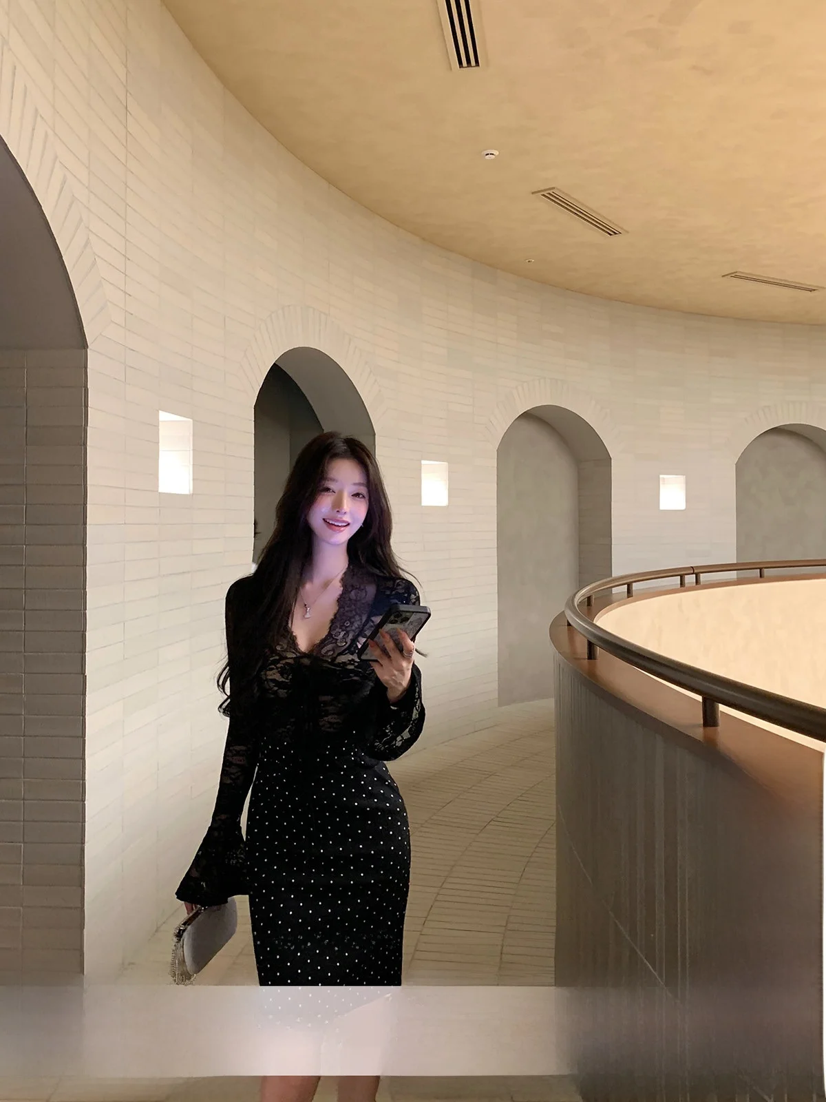 

Черная юбка в горошек с высокой талией, облегающая, в пол, от Чжан Юйли, женская, модная, повседневная, приталенного кроя, зимний дизайн