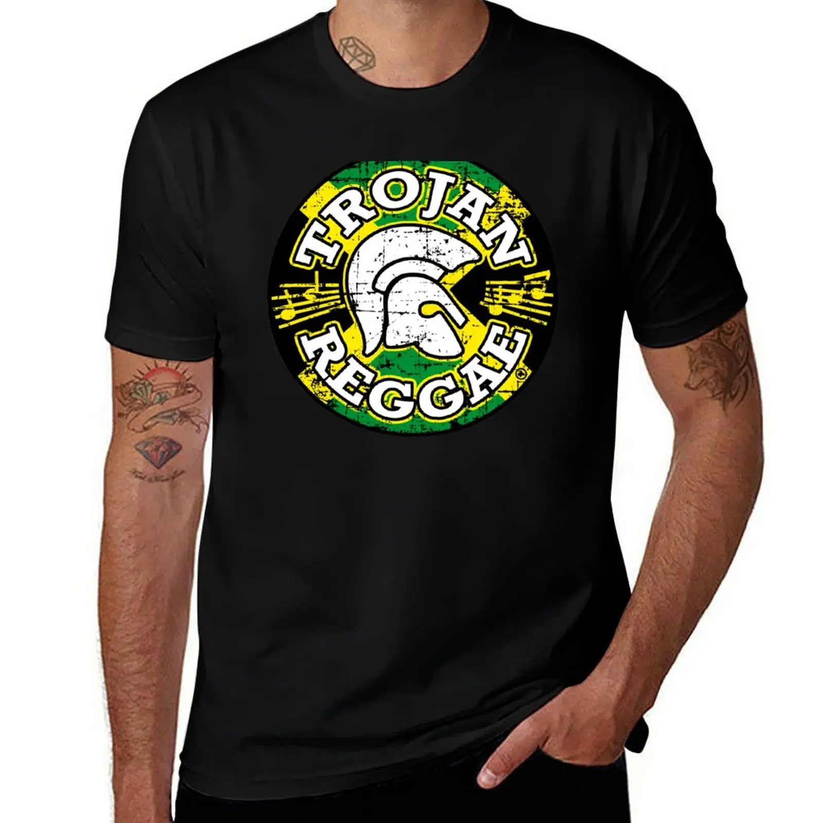 

TROJAN REGGAE T-Shirt shirts graphic blacks customizeds summer clothes t shirt men 100℅ cotton