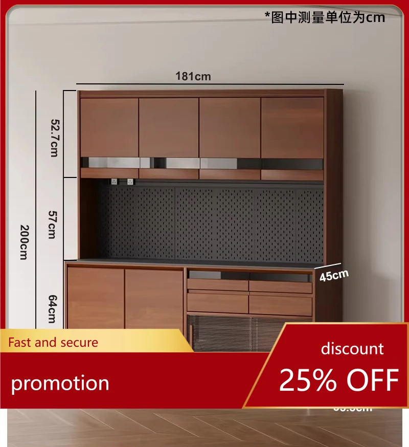 

ZML Solid Wood Sideboard Storage Furniture Organizer Small Apartment Tea Cabinet Kitchen Cabinet