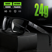 Retro Stripe Square Polarized Sunglasses Large Frame Black Mesh Hollow-Out PC Frame with Metal Hinge Driving Travel Men Women