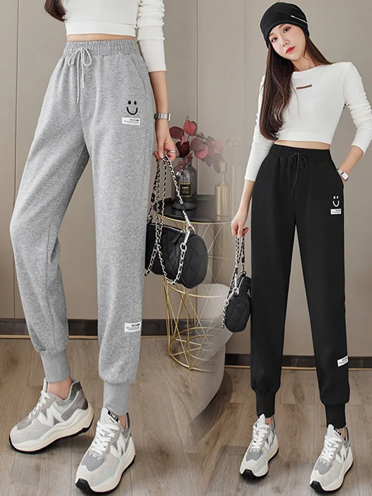 

Spring Autumn Sweatpants Wome Gray Wide Leg Sweat Pants Women Pants Custom Swearshirt Pants Casual Loose Baggy Pants