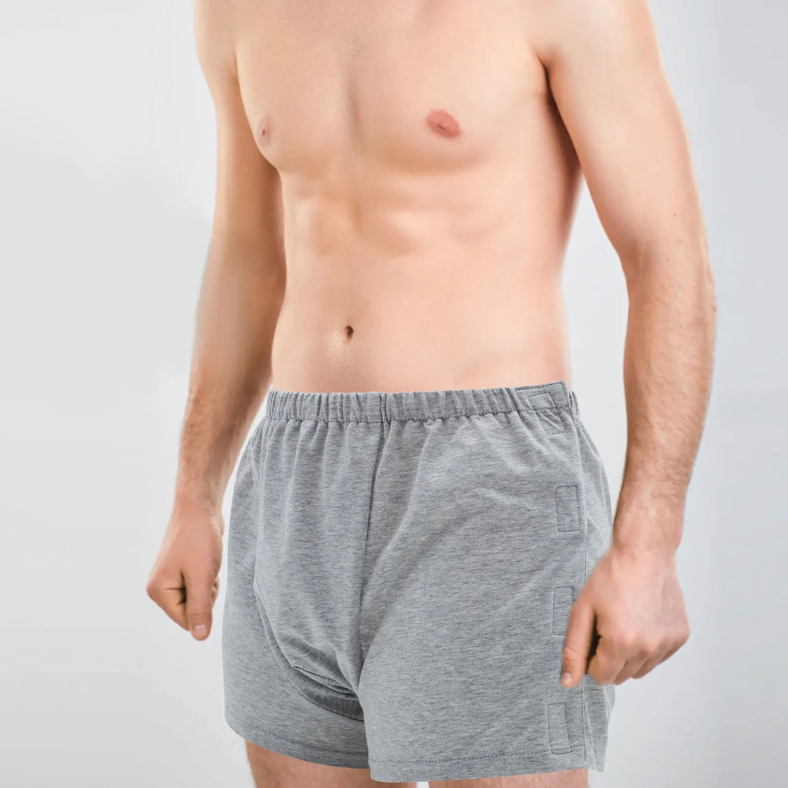 Men Washable Incontinence Briefs Easy to Wear Soft Cotton Post Surgery Recovery Bedridden Patient Care Underwear