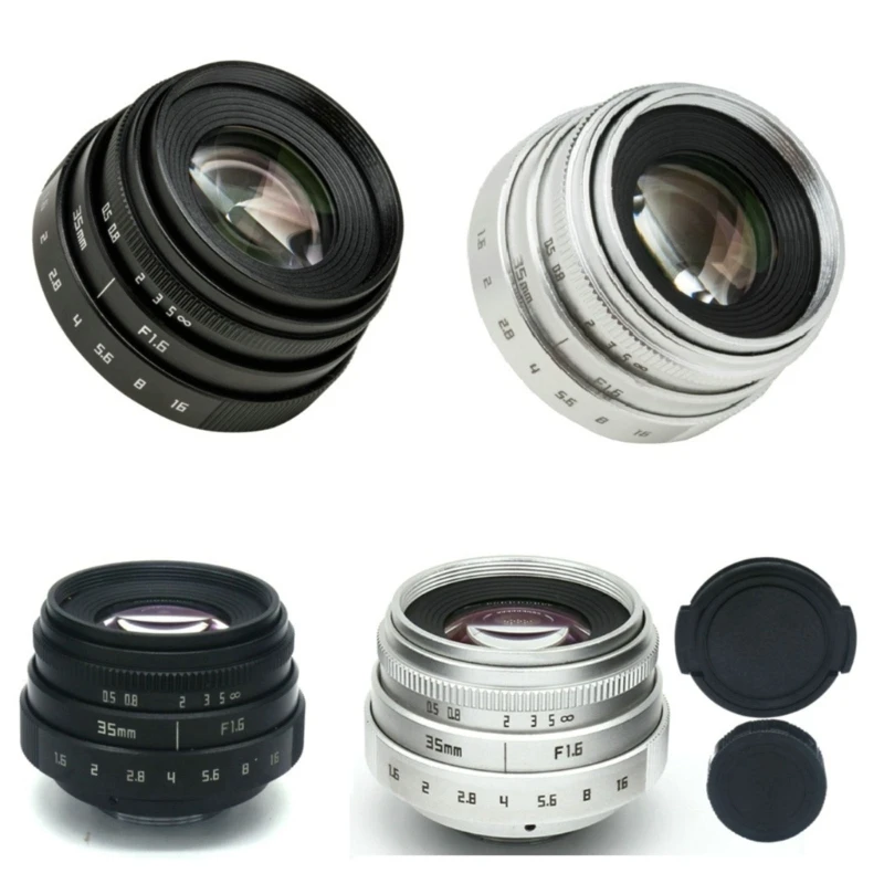 DXAB 35mm F1.6 CCTV Lens Television TV Lens Adapter Rings C-Mount for M4/3 Mount