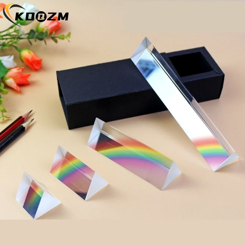 

Кристаллическая треугольная призма K9 1 шт., радужная призма, Хрустальное стекло, фотографический призма, Цветовая призма, физика, Детский семейный эксперимент