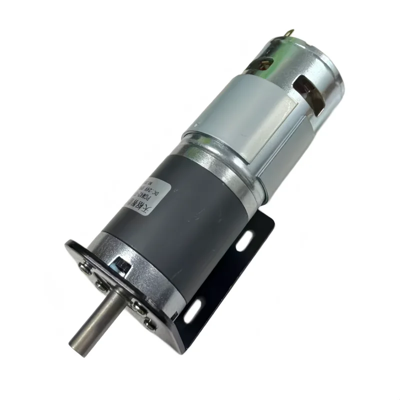 12V/24V DC speed reducer motor, reversible rotation, low noise, 42-775 with bracket