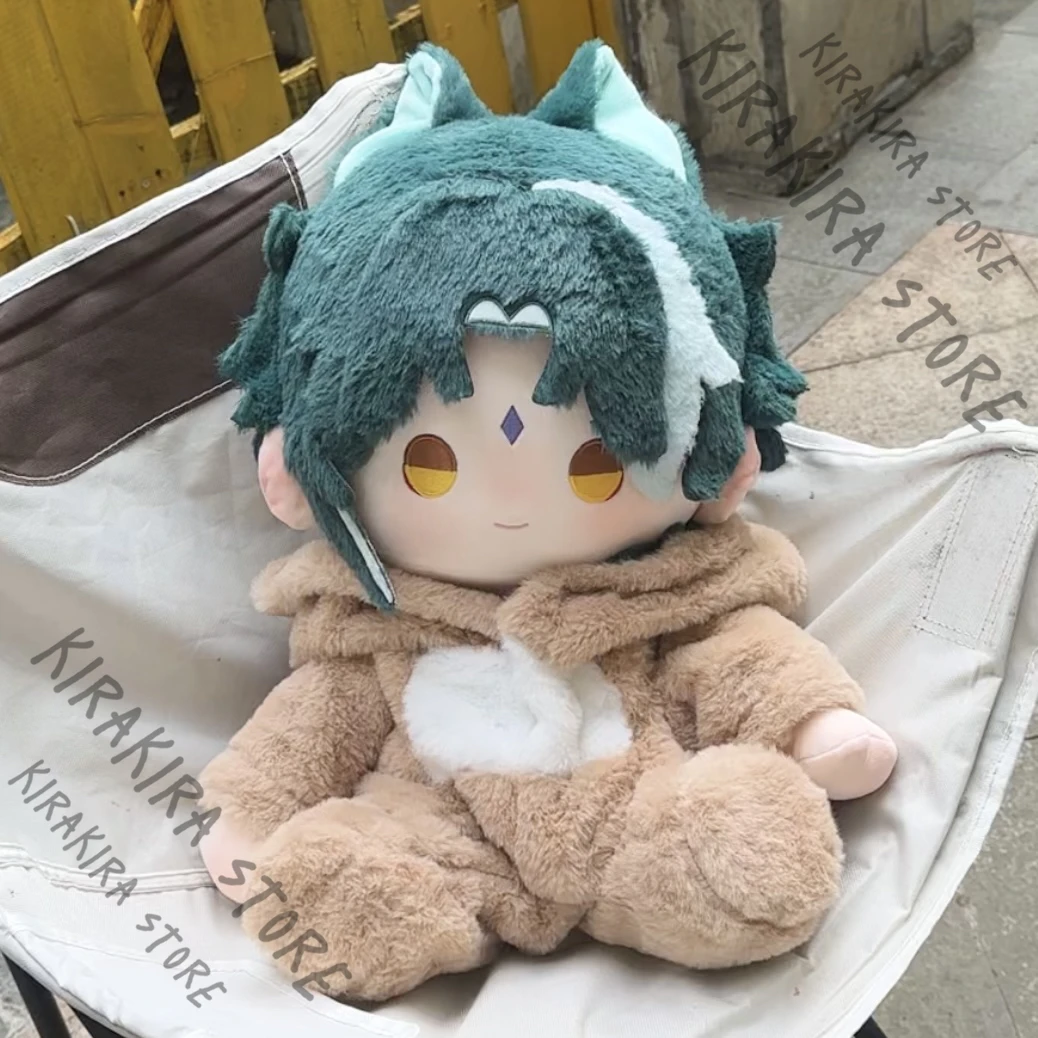 

Genshin Impact Xiao Косплей Furry Maumet Аниме Сидячая фигурка Мягкая хлопковая подушка Модель талисмана Одежда высокого качества