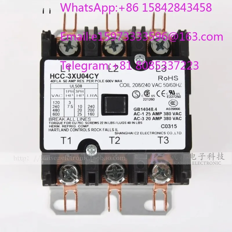 1 piece suitable for HCC-3XU04CY 208-240V 40A Floor-to-ceiling fryer three-phase AC contactor