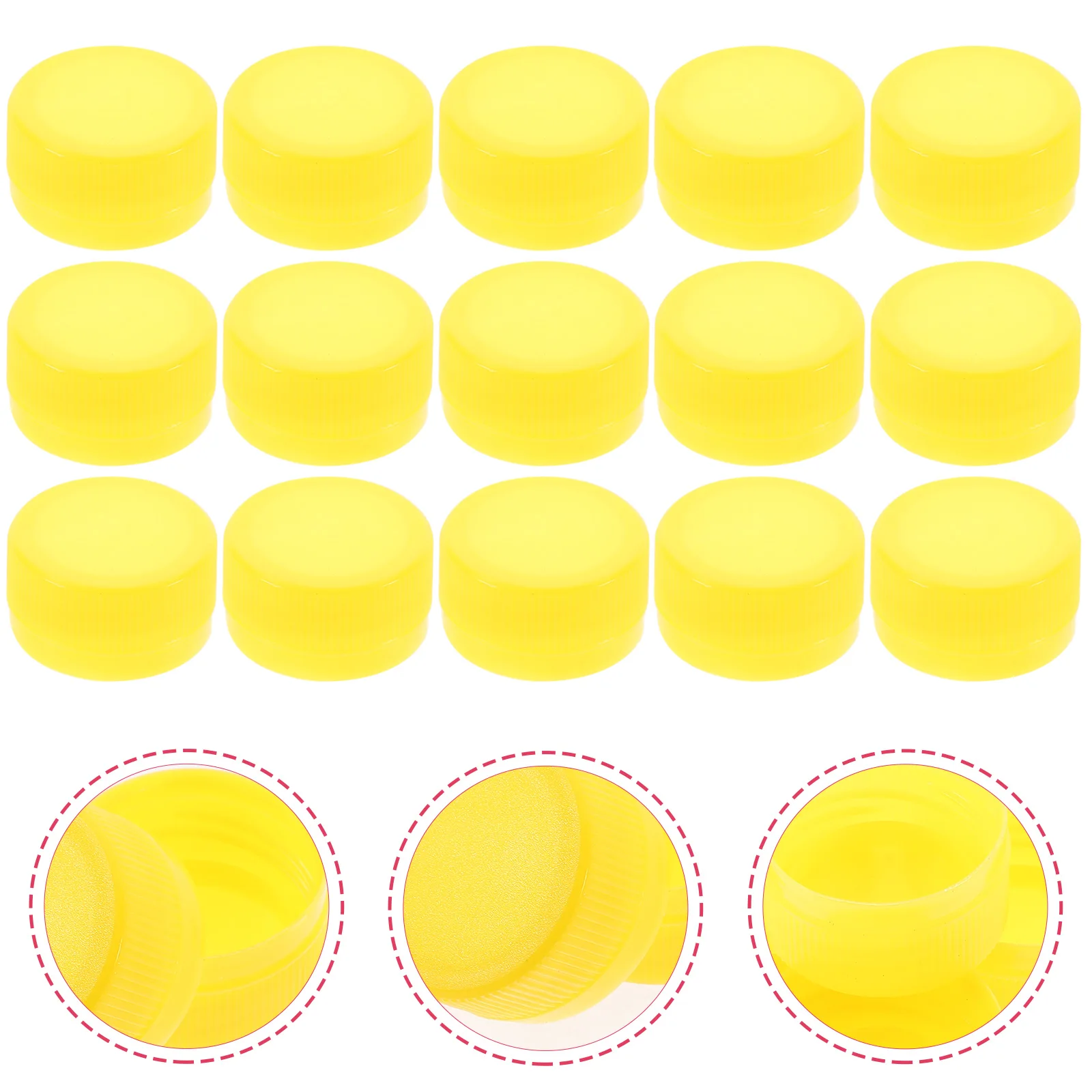 

100pcs Replacement Caps Diy Plastic Covers Reusable Handcraft Accessories Creative Bottle Lids Water Juice Bottle Caps For