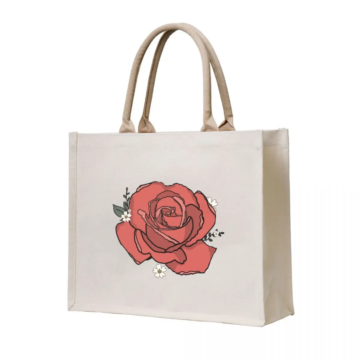 

Floral Rose Design Tote Bag Lady bag Portable shopping bag Women bags
