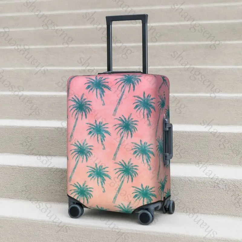 Coconut Tree Travel suitcase protective case, suitcase cover, elastic protection, washable Luggage cover, 18-32 in