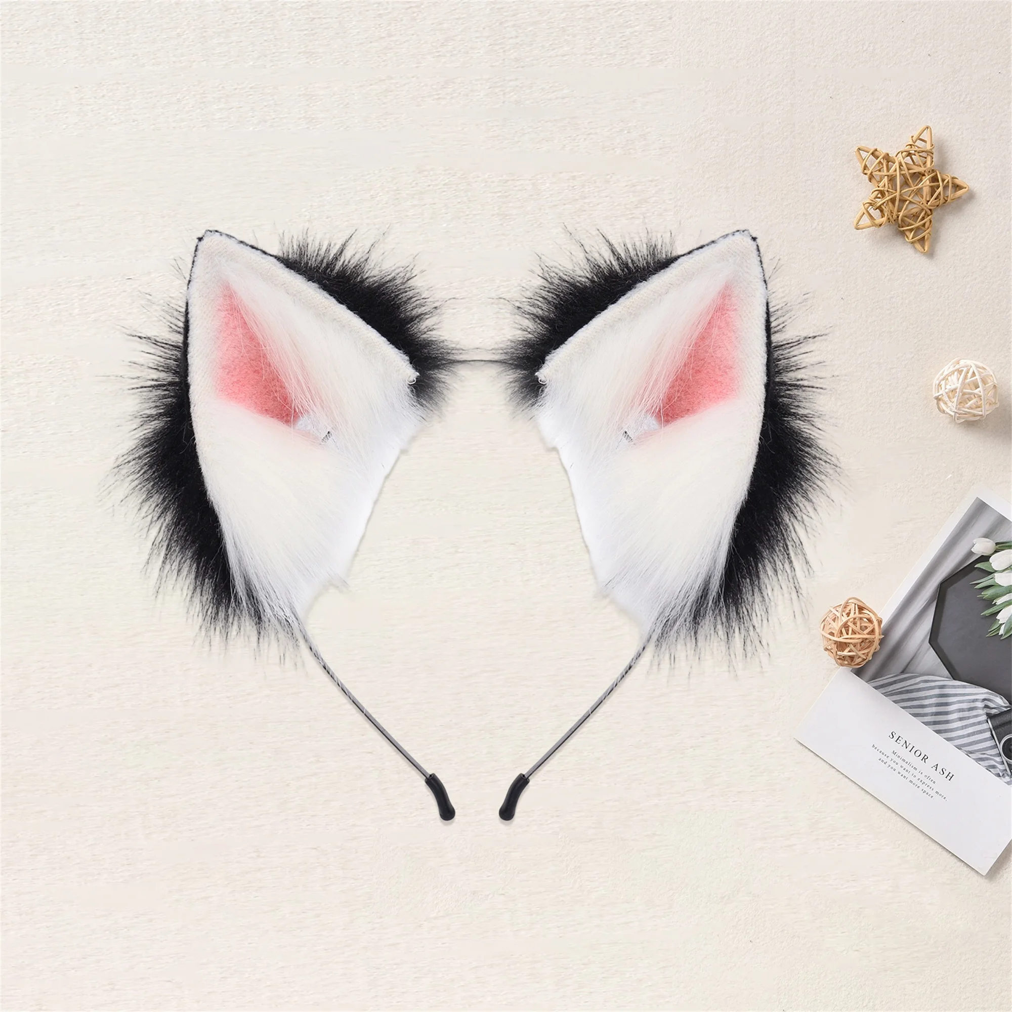 Leuke Kat Oren Hoofdband Pluche Dierenoren Haar Hoepel Party Hoofddeksel Kostuum voor Kinderen Volwassenen Halloween Dress Up