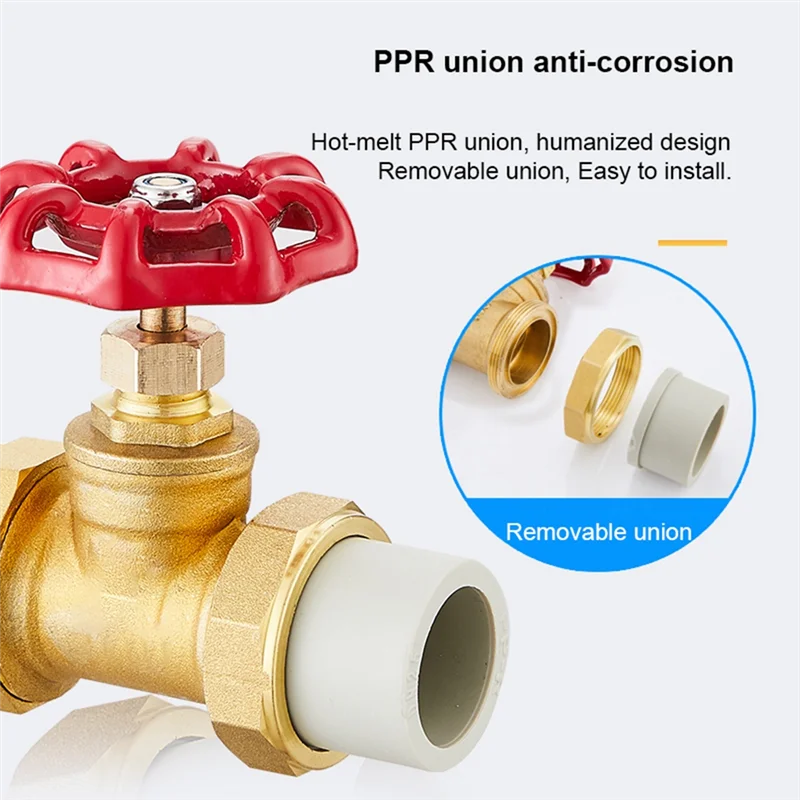 

BAAJ-PPR Gate Valve Hot Melt Double Union Tap Water Pipe Switch