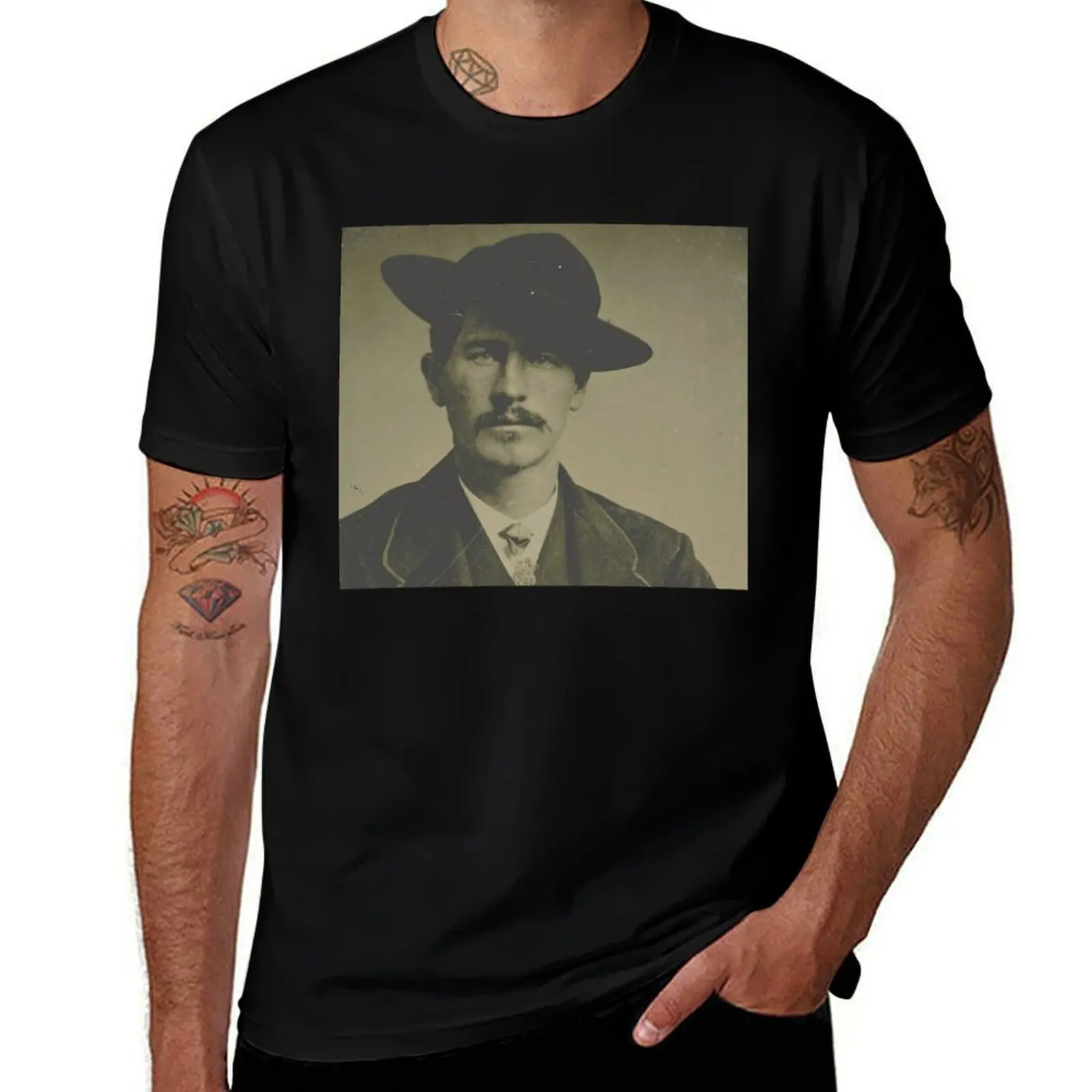 Gambler Wyatt Earp T-Shirt Simple Casual Short Sleeve Cotton T-Shirt