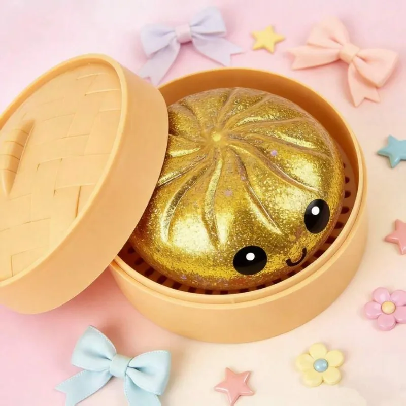 

Flour Filled Steamed Bun Squishy, Realistic Dumpling Squeeze Toy, Slow Rebound Stress Relief Fidget Toy for Anxiety Calm