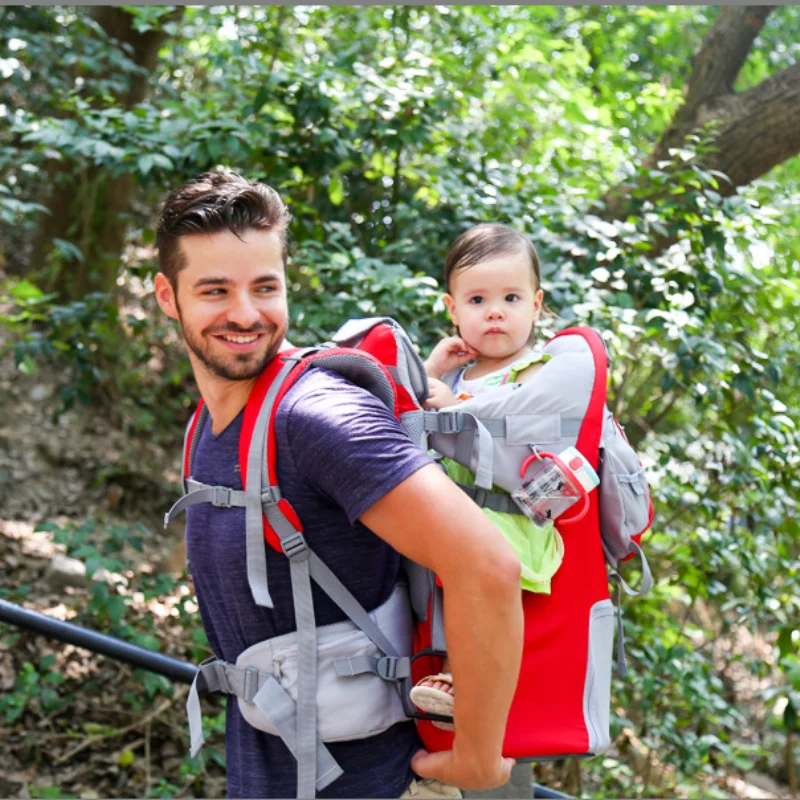 Foldable Outdoor Baby Carrier Wrap Back Bag Hold with Children\'s Waist Stool Back Chair Multifunctional Portable Hiking Strap