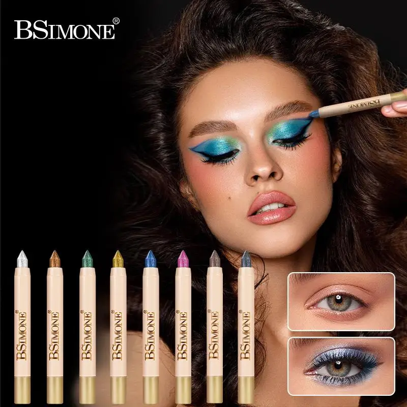 قلم ظلال عيون بيرليسسينت من بيسيمون، تبرز العين، تفتيح العيون، مقاوم للماء والعرق، مستحضرات تجميل للعين
