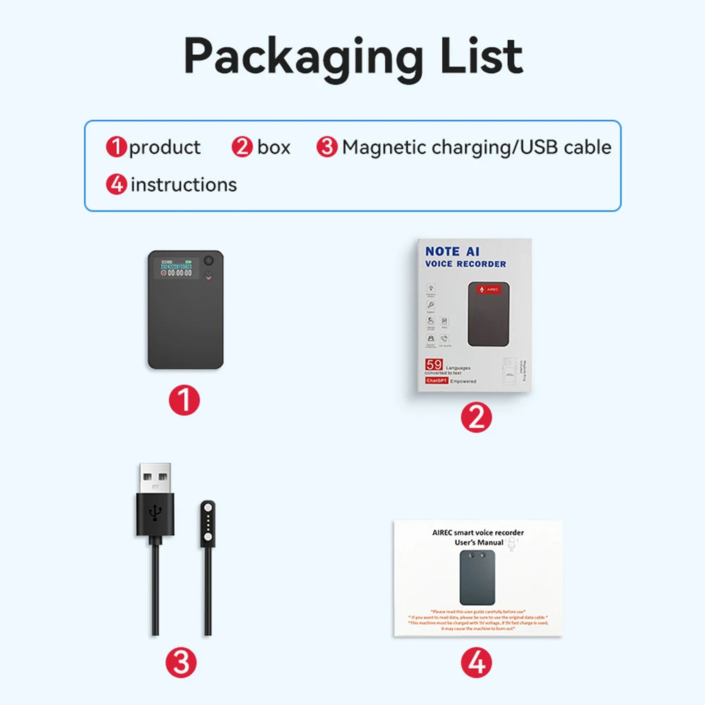 مسجل صوت AI مع دعم ChatGPT، التحكم في تطبيق 92 لغة، جهاز ترجمة سجل الذكاء الاصطناعي للمحاضرات ومكالمات الاجتماعات #6