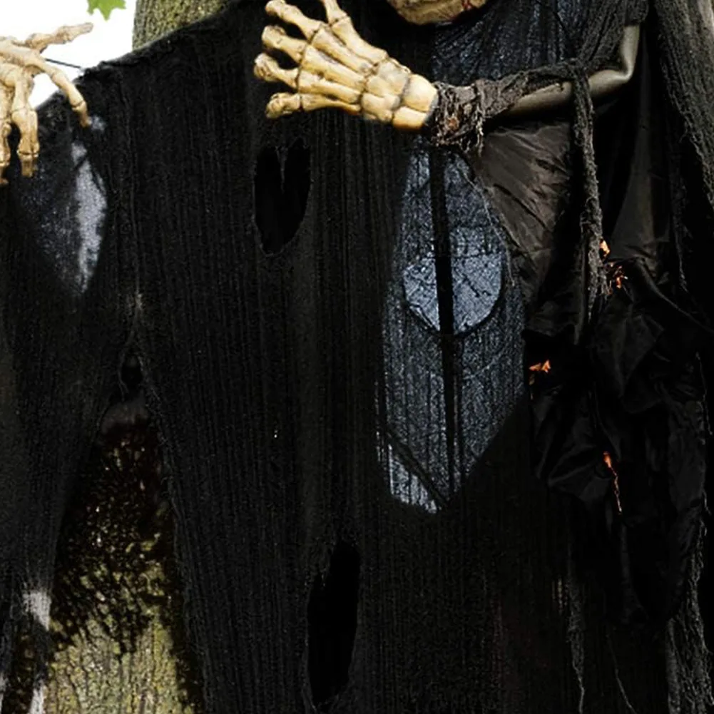 هالوين الأسود الشاش الرعب ديكور مفرش المائدة الجدول العلم شبكة سوداء بار شبح منزل غرفة الإرهاب ديكور في الهواء الطلق شنقا الشاش #3