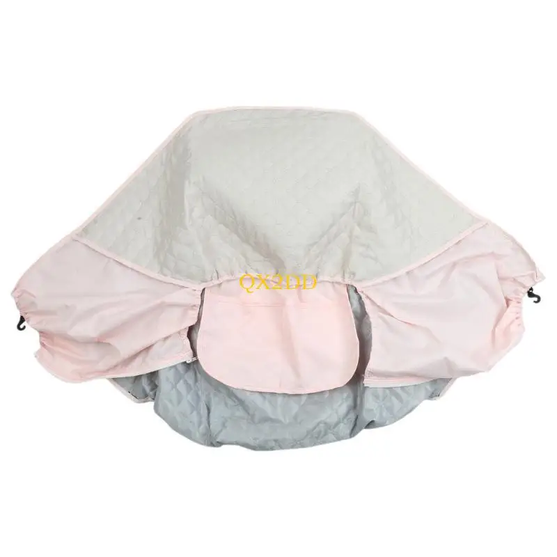 QX2D Winte Pushchair Cover Pushchair Accessory Breathable Weather Shield Universal Baby Pushchair Pram Rain Cover