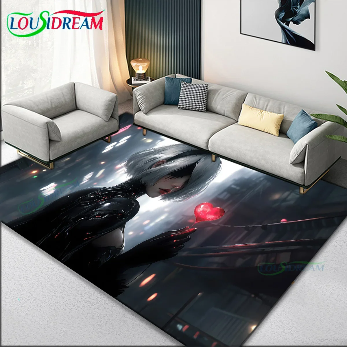 2b Blade Of The NieR Automata Large Area Carpet Rug for Living Room Bedroom Decor Playing Door mat entrance door Decoration Gift