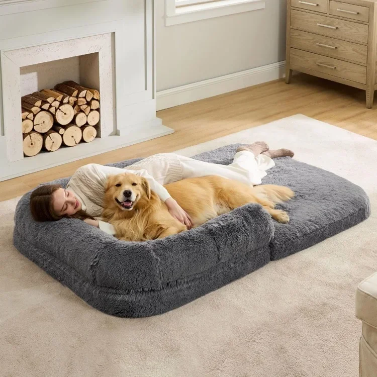 Orthopedic Memory Foam Dog Pet Bed Sleeping Mat Sofa Foldable Human Dog Bed