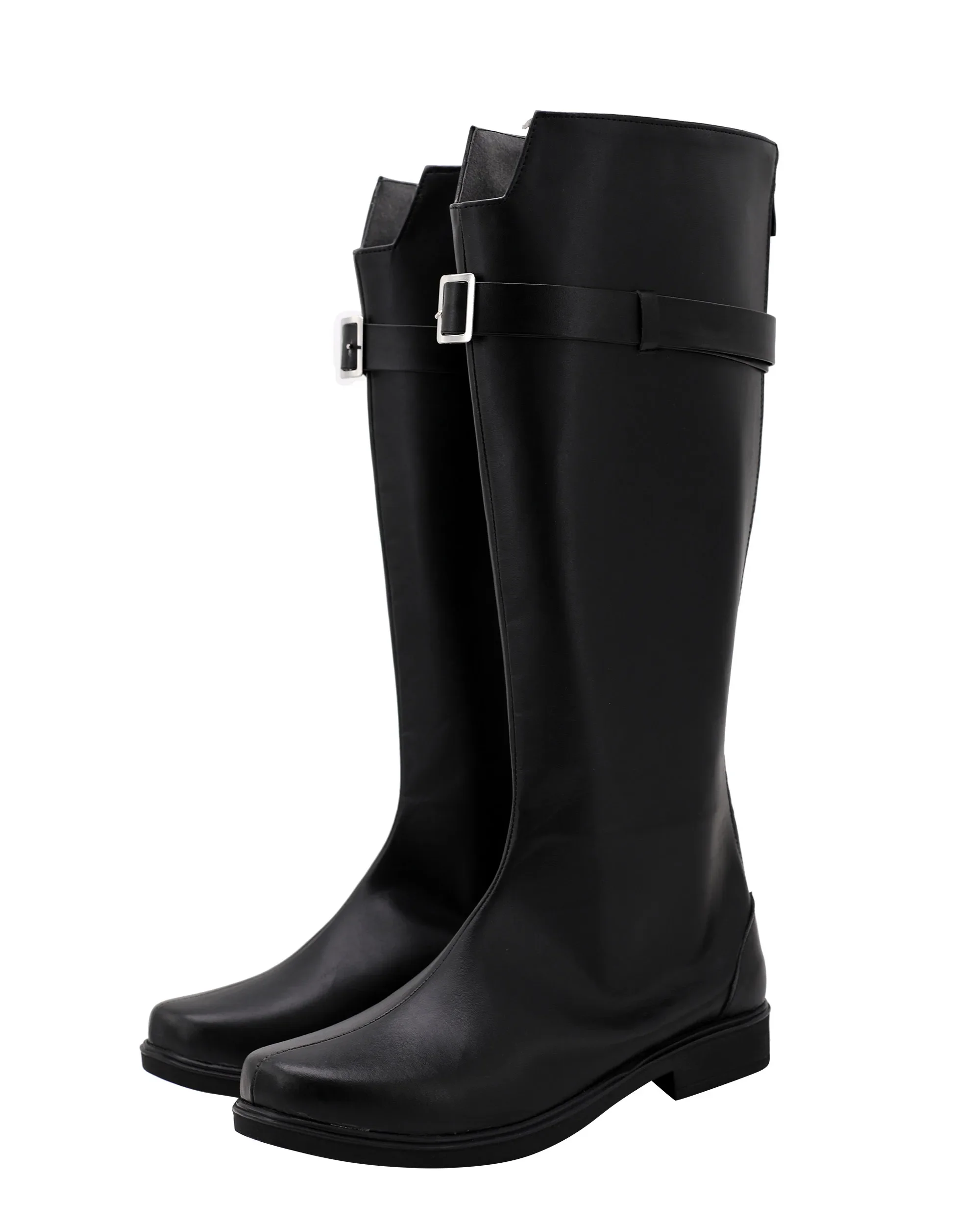 Final Fantasy7 Remake Sephiroth Cosplay Bottes, Chaussures en cuir noir, Sur mesure