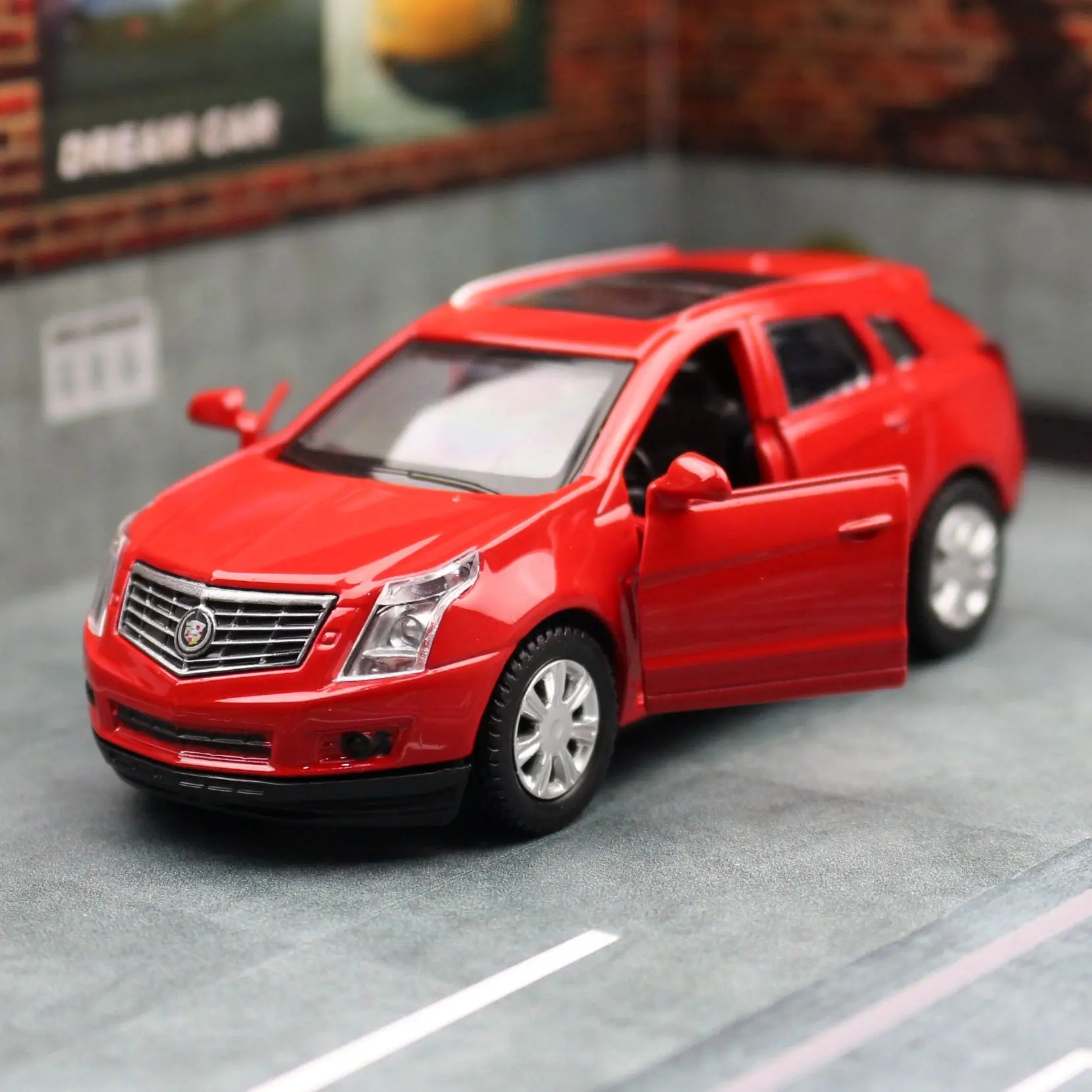 1/43 Cadillac SRX SUV Diecast Metal Toy Car Model For Children Pull Back Vehicle Miniature Collection Gift Kid Boy Match Box